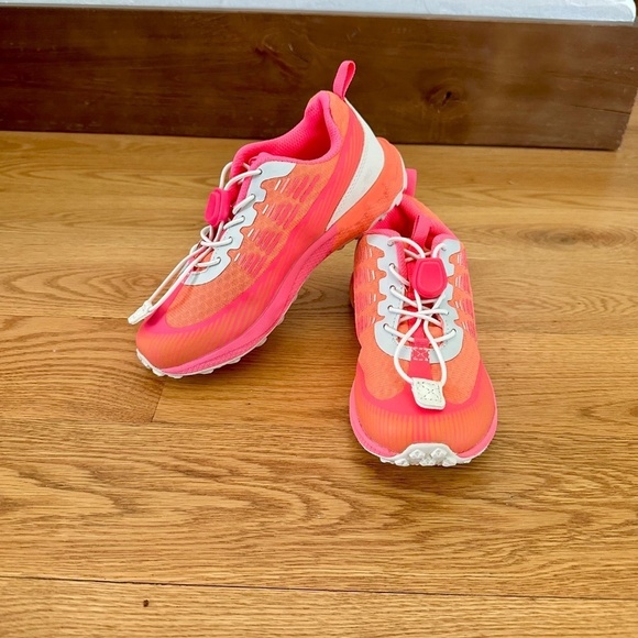 Merrell Kids Agility Peak KDZ Hiking Boot Shoe (Little Kids) in Pink/Orange - Picture 3 of 11